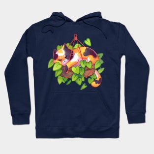 Cat and plants Hoodie